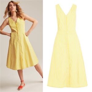 Long Tall Sally Yellow Striped Midi Dress